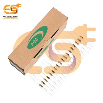 Electronic Spices 5000Pcs 820 Ohm (Ω) 1/4 (0.25 watt) ±5% Tolerance 820 MR Ω ohm MF Through Hole Resistors Axial Lead