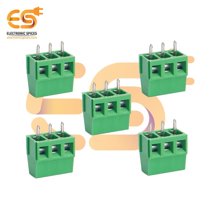 KF128-5-3P 10A 3 pin 5.0mm pitch PCB mount terminal block connector pack of 10pcs