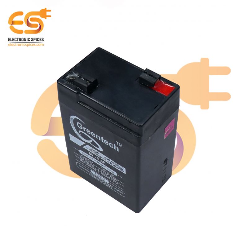 Buy 6V 5A Rechargeable valve regulated lead acid battery