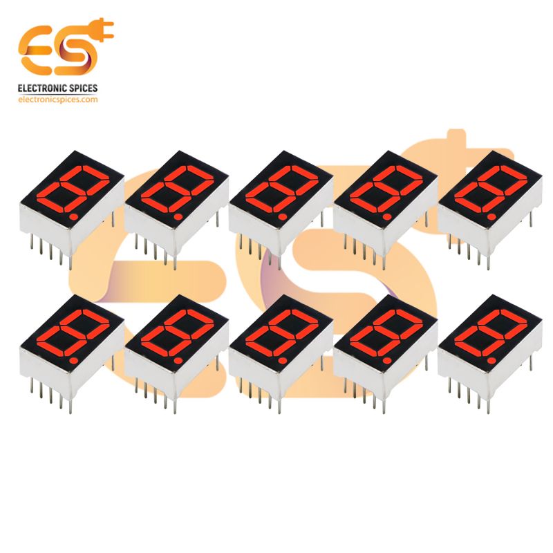 0.56 inch 1 digit red display color 7 segment LED display COMMON ANODEs pack of 20pcs