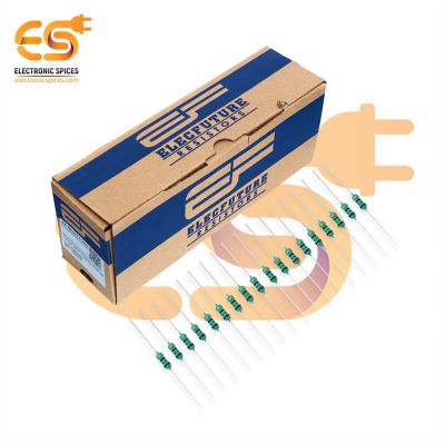 Electronic Spices 5000Pcs 15 Ohm (Ω) 1/4 (0.25 watt) ±5% Tolerance 15 MR Ω ohm MF Through Hole Resistors Axial Lead