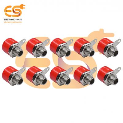 Lot De 10 Fiches Banane 4mm Femelle-femelle - Rouge - Connecteurs Haut-parleur 10A