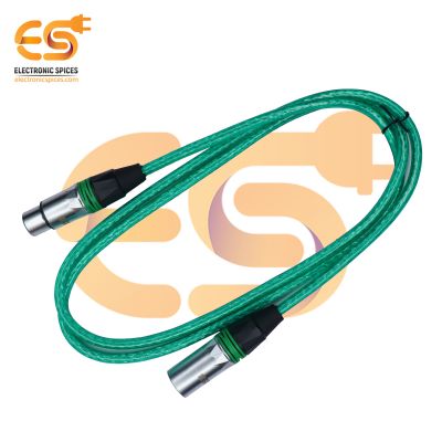 XLR Microphone Cable Balanced Male to Female 3 Pin Mic Cord for Powered Speakers Audio Interface Professional Pro Audio Performance and Recording Devices - Green