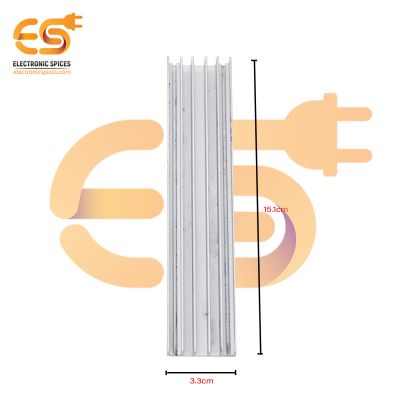 15cm x 3.3cm Aluminium heatsink pack of 2pcs