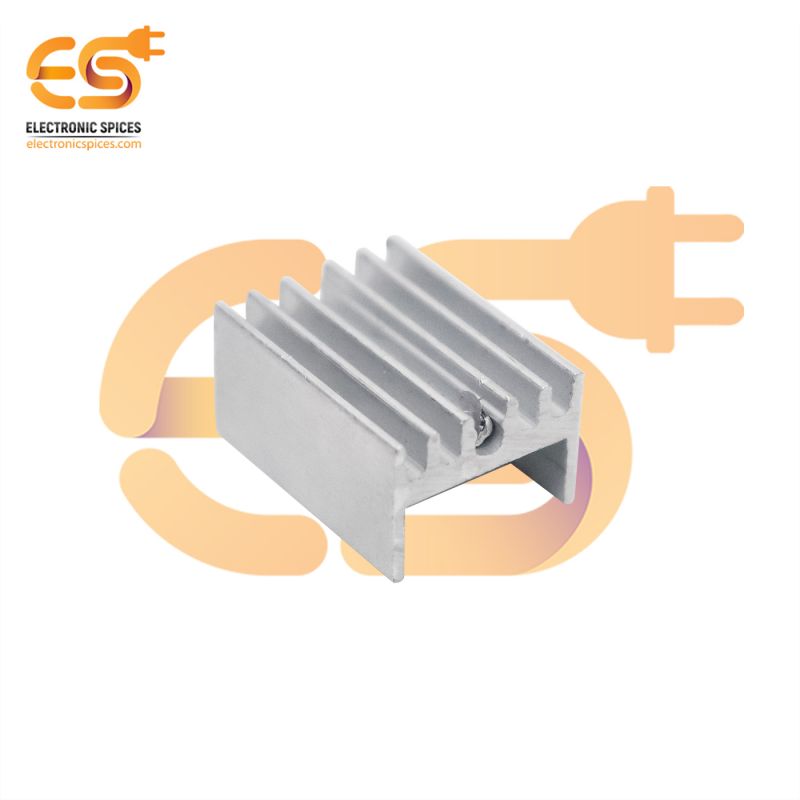 2cm x 1.5cm Aluminium heatsink for TO-220 Mosfet transistors pack of 20pcs