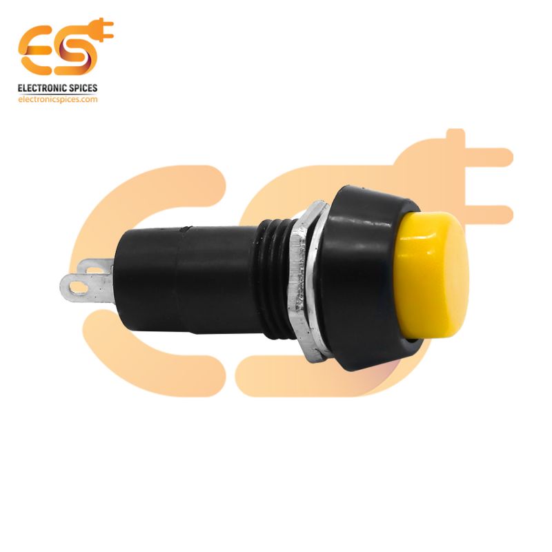 Momentary push to On button yellow color horn switch pack of 5pcs