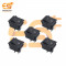 KCD4 15A to 30A 250V black color 4 pin DPDT heavy duty plastic rocker switches pack of 5pcs
