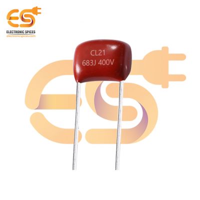 0.068μF 683J 400V CL21 Metallized Polyester Film Capacitor Pack of 5pcs