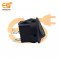 KCD1 T125 6A 250V AC Round black color 2 pin SPST small plastic rocker switches pack of 10pcs
