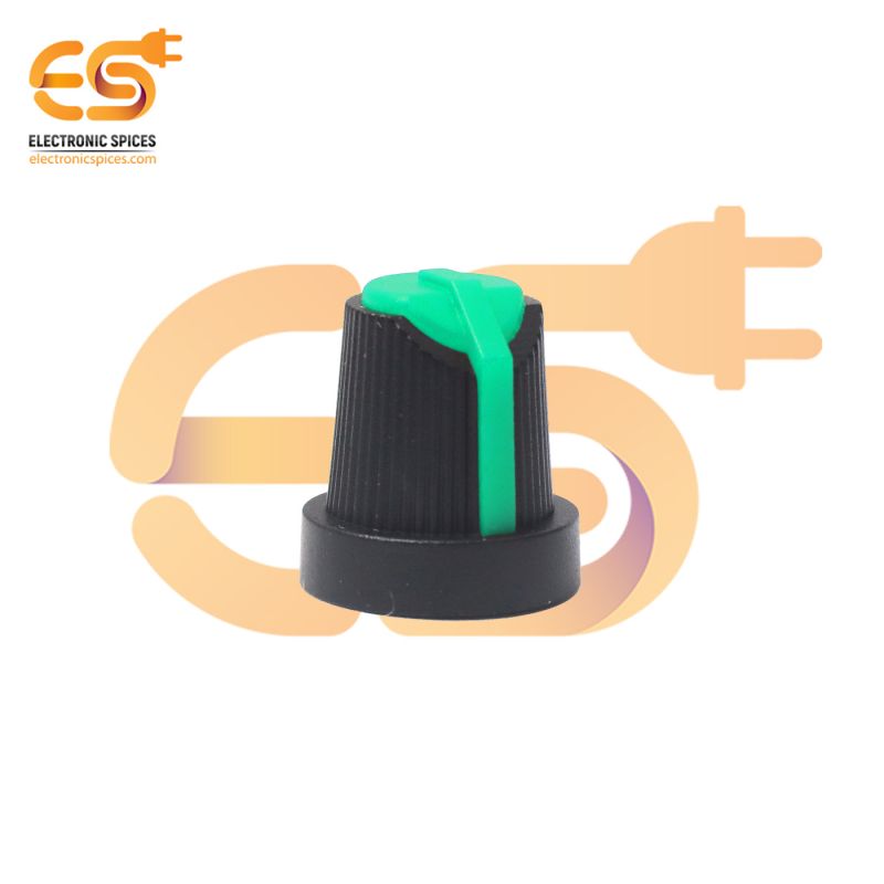 Green color Potentiometer knob Rotary switch cap pack of 10pcs
