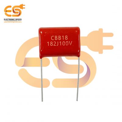 0.0018μF 182J 100V CBB18 Polypropylene Film Capacitor Pack of 5pcs