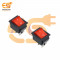 KCD4 16A 250V AC red color 4 pin DPDT heavy duty plastic rocker switch pack of 2pcs