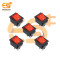 KCD4 16A 250V AC red color 4 pin DPDT heavy duty plastic rocker switches pack of 5pcs