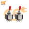 MTS201 6A 125V 6 pin DPDT metal body mini toggle switch pack of 2pcs