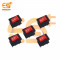 KCD1 6A 250V red color 3 pin SPCO small plastic rocker switch pack of 5pcs