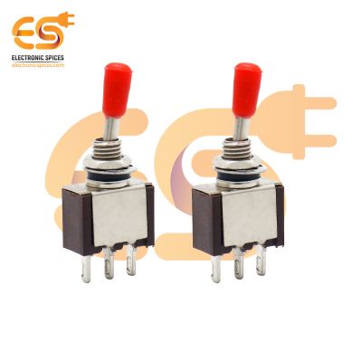 MTS201 6A 125V 3 pin SPDT metal body mini toggle switch pack of 2pcs