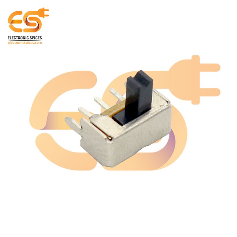 SS12D07 0.3A 30V SPDT 3 pin L shape metal body panel mount plastic handle slide switch pack of 5pcs