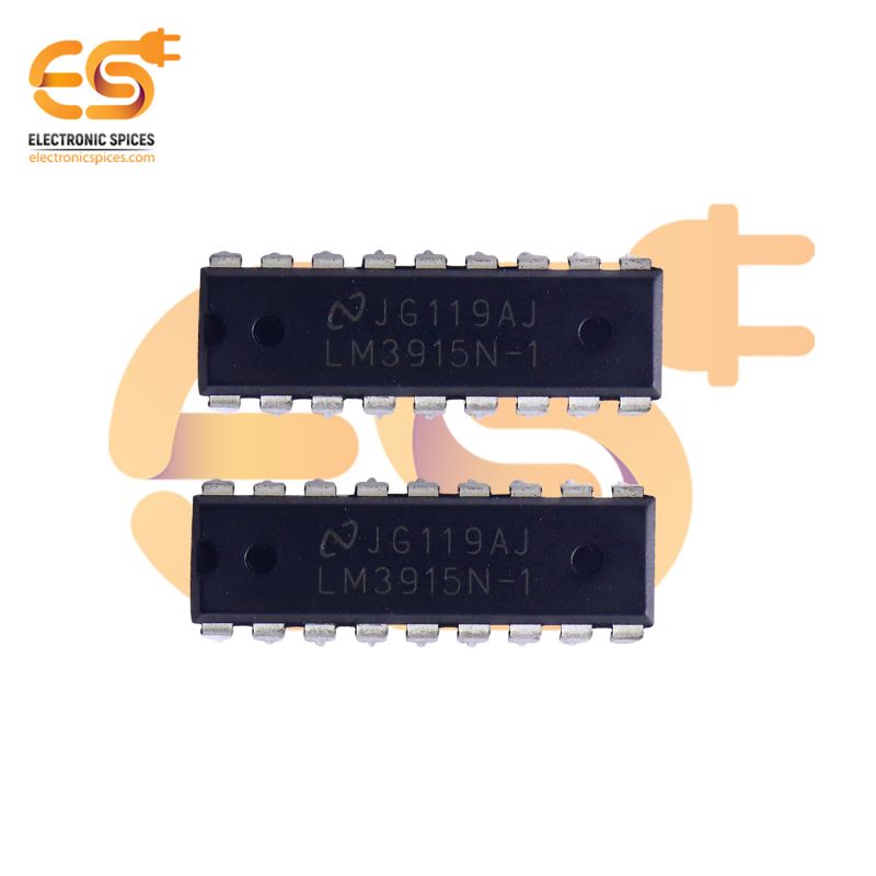 LM3915 Logarithmic LED dot or bar display driver 18 pin IC pack of 2pcs