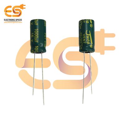 1000uf / 16V Aluminum Electrolytic Capacitors (10 X 16)mm pack of 5 pcs