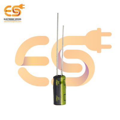 2200uf / 25V Aluminum Electrolytic Capacitors (13 X 25)mm pack of 5 pcs