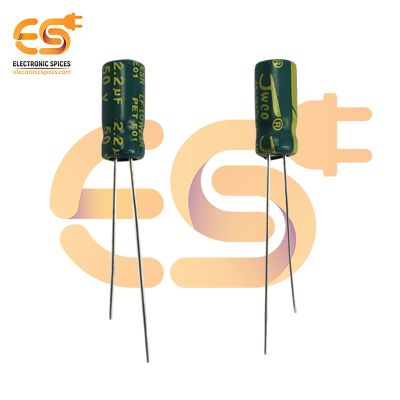 2.2uf / 50V Aluminum Electrolytic Capacitors (5 X 11mm) Pack of 5