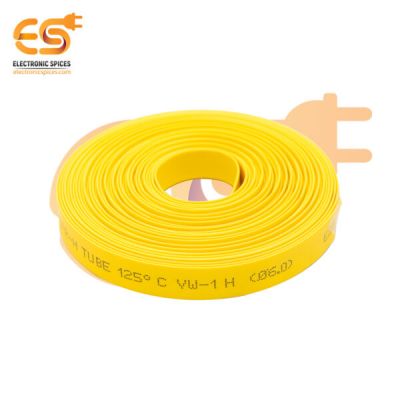 9mm Yellow color polyolefin heat shrink tube's pack of 50 meter