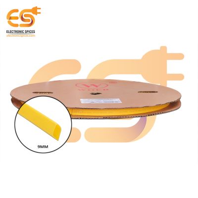 9mm Yellow color polyolefin heat shrink tubes box of 100 meter