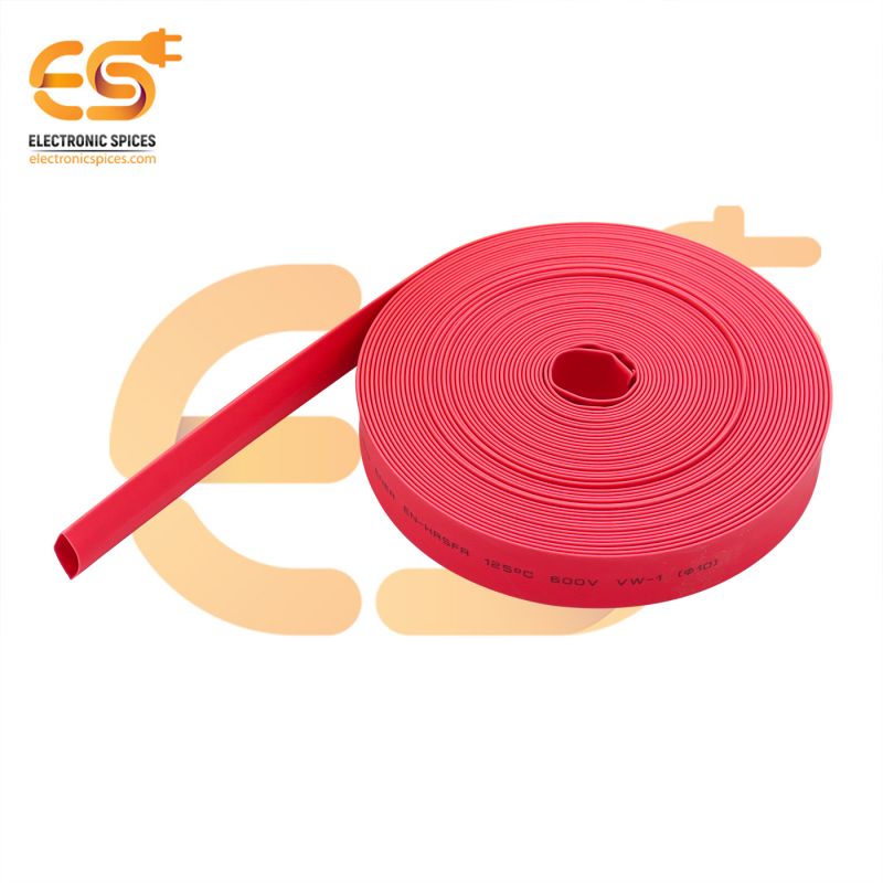 10mm Red color polyolefin heat shrink tube's pack of 50 meter