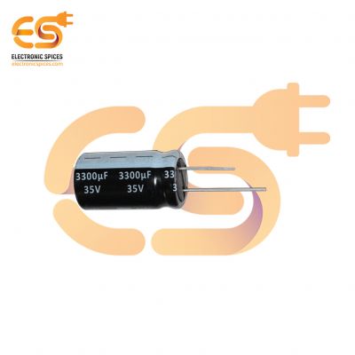 3300uf 35V Aluminum Electrolytic Capacitors (18 X 35.5 mm) Pack of 5pcs