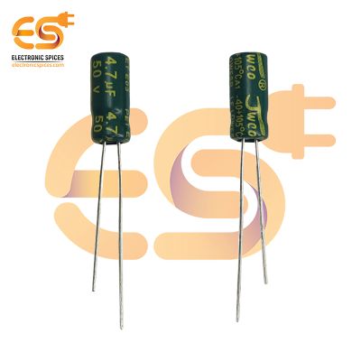 4.7uf 50V Aluminum Electrolytic Capacitors (5 X 11 mm) Pack of 5