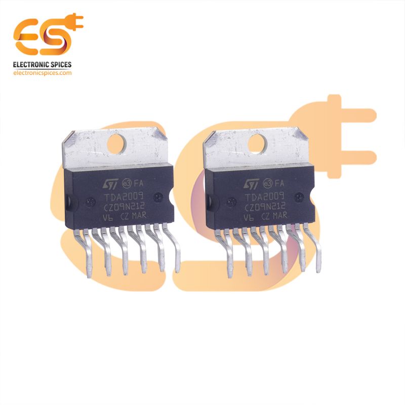 TDA2009 Dual channel 10W + 10W stereo amplifier 11 pin IC pack of 2pcs