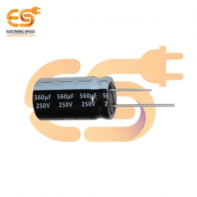 560uf / 250V Aluminum Electrolytic Capacitors (35 x 30)mm pack of 5 pcs