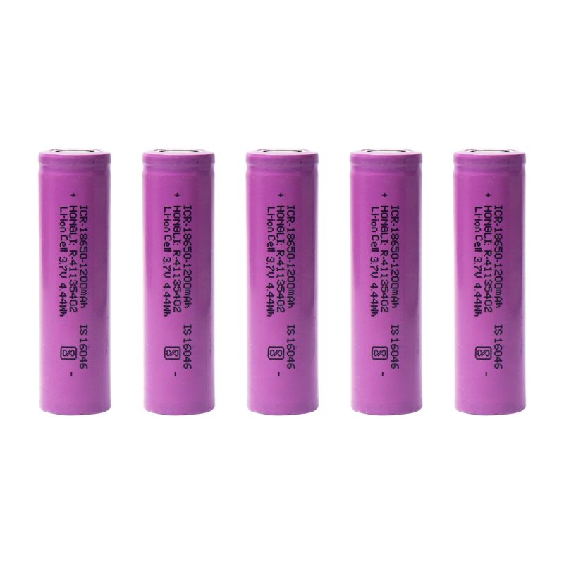 1200mAh 3.7V 18650 Li-ion lithium rechargeable cell battery's pack of 10pcs