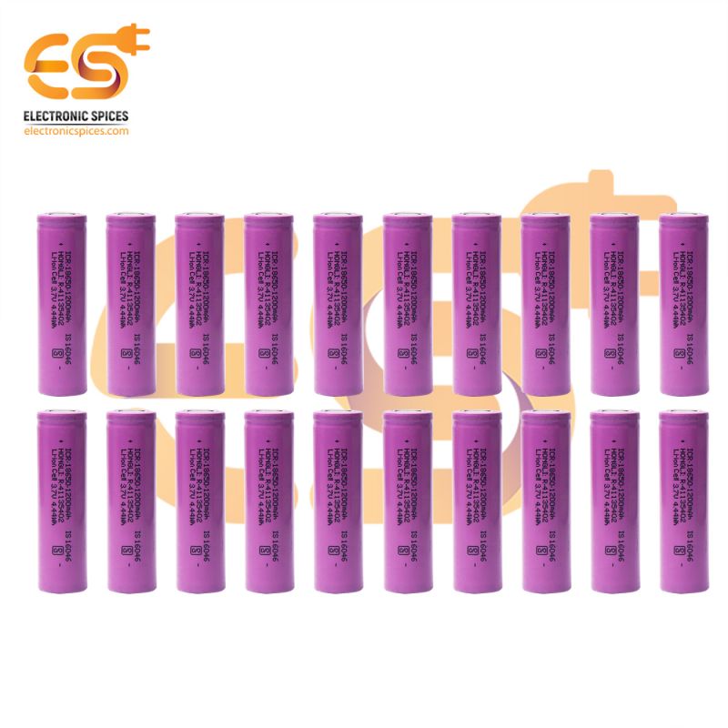 1200mAh 3.7V 18650 Li-ion lithium rechargeable cells battery pack of 100pcs
