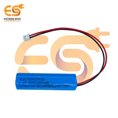 2000mAh Rechargeable Battery Lithium-ion with Wire and JST & BMS Connector