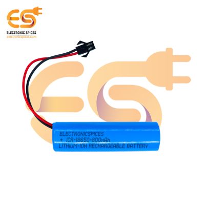 800mAh Rechargeable Battery Lithium-ion with Wire and Black JST Connector Without BMS