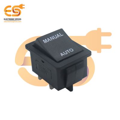 16A 250V AC Black Color 4pin SPST Heavy Duty Plastic Rocker Switch Pack of 5pcs