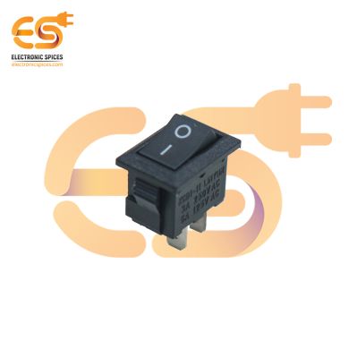 KCD1-11 3A 250V Ac Black Color 2 Pin Mini Plastic Rocker Switch