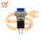 10mm Panel Mount Momentary Push Button Switch Blue Color Pack of 5