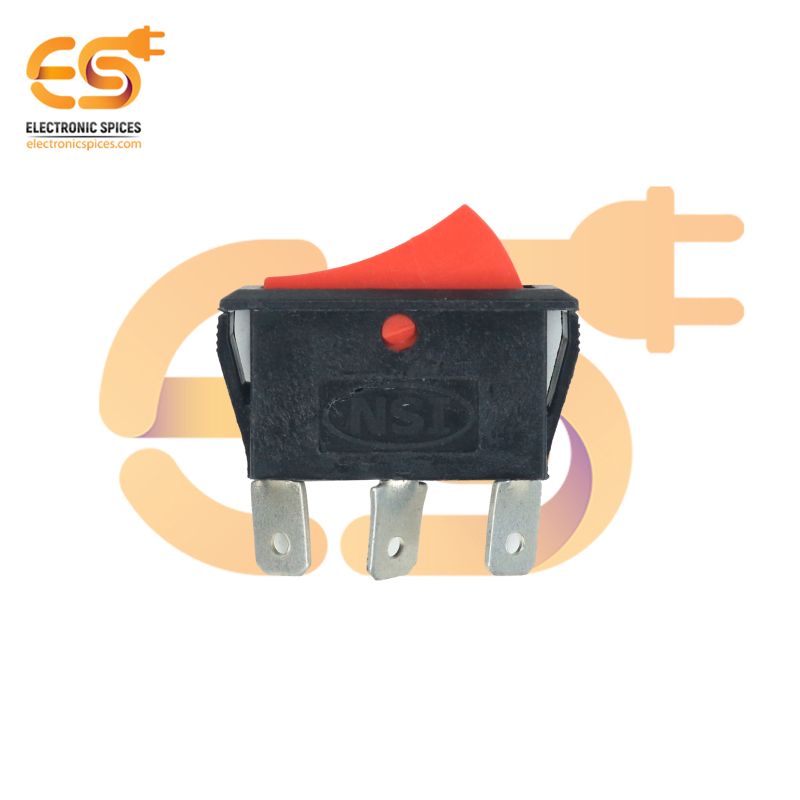 Buy Heavy-Duty Red Rocker Switch: 6A 220V AC SPDT 3-Pin Plastic