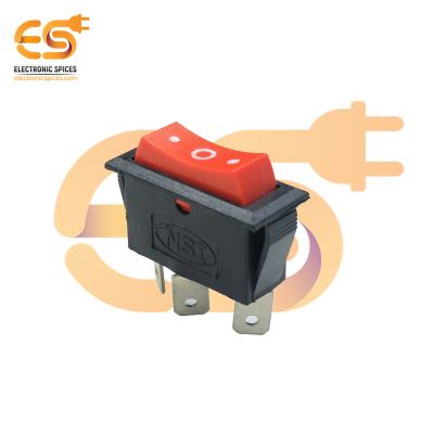 6A 220V AC SPDT Rocker switch red color 3 pin heavy duty plastic Pack of 5