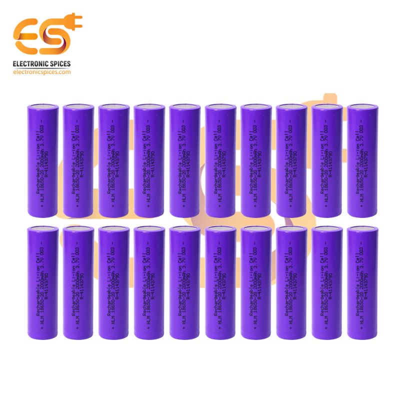 2000mAh 3.7V 18650 Li-ion lithium rechargeable cells battery pack of 100pcs
