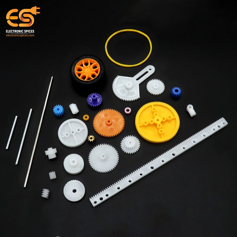 Electronic Spices COMBO OF Blue Gear Plastic Wheel in For DC Motor DIY  Model Toys : : Toys & Games