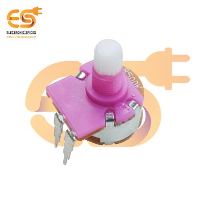 500K Split Shaft Rotary Switch Carbon potentiometer 2 pin - White/Purple