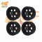 95mm x 40mm Hard plastic build rubber cover black color 6mm rod compatible heavy duty trolley wheel pack of 4pcs