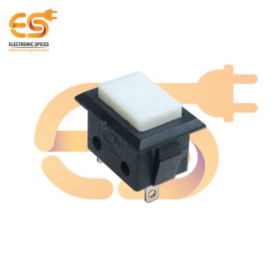 4A 250V white color 2 pin SPST Push rocker switch  Pack of 5