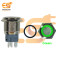 19 mm 12-24V Ring Light Push Button Self Lock Metal Switch with Green Indicator