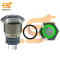19 mm 12-24V Ring Light Push Button Horn type Metal Switch with Green Indicator