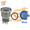 19 mm 12-24V Ring Light Push Button Self Lock Metal Switch with Blue Indicator and power icon