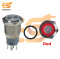 16 mm 12-24V Ring Light Push Button Horn type Metal Switch with Red Indicator with Power Icon